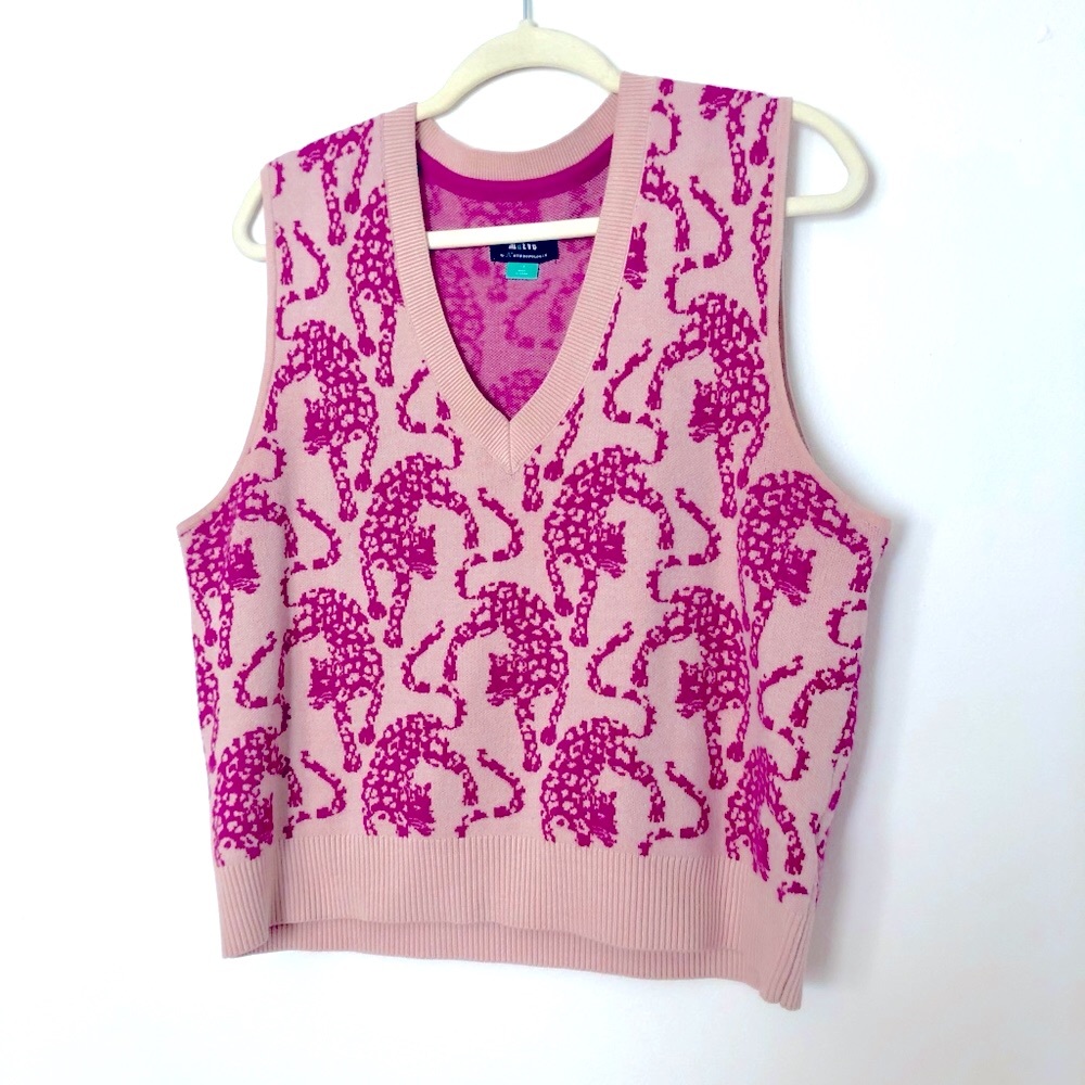 Leopard Sweater Vest